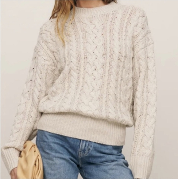 Reformation Sam Oversized Cable Knit Sweater - Picture 12 of 13